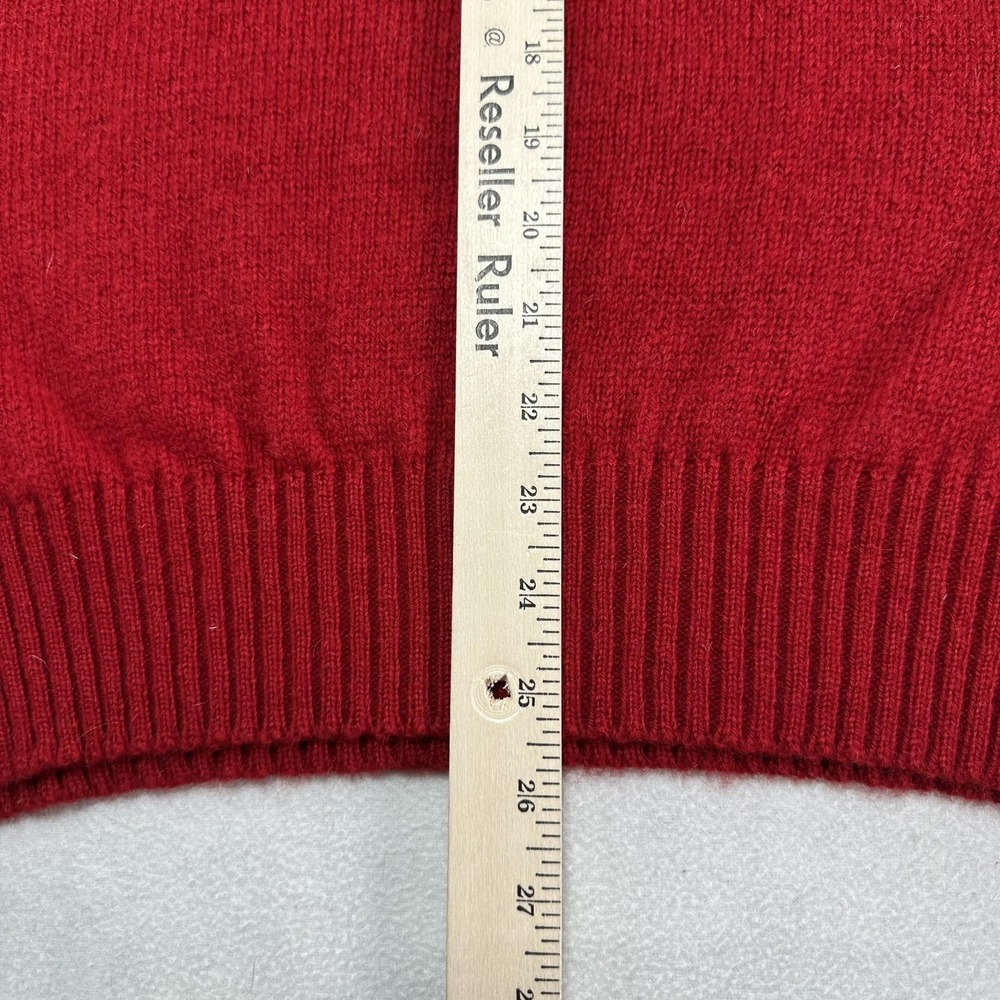 Vintage Pendleton Sweater Mens Large Red Shetland Wool Crewneck Knit Pullover - Picture 12 of 13